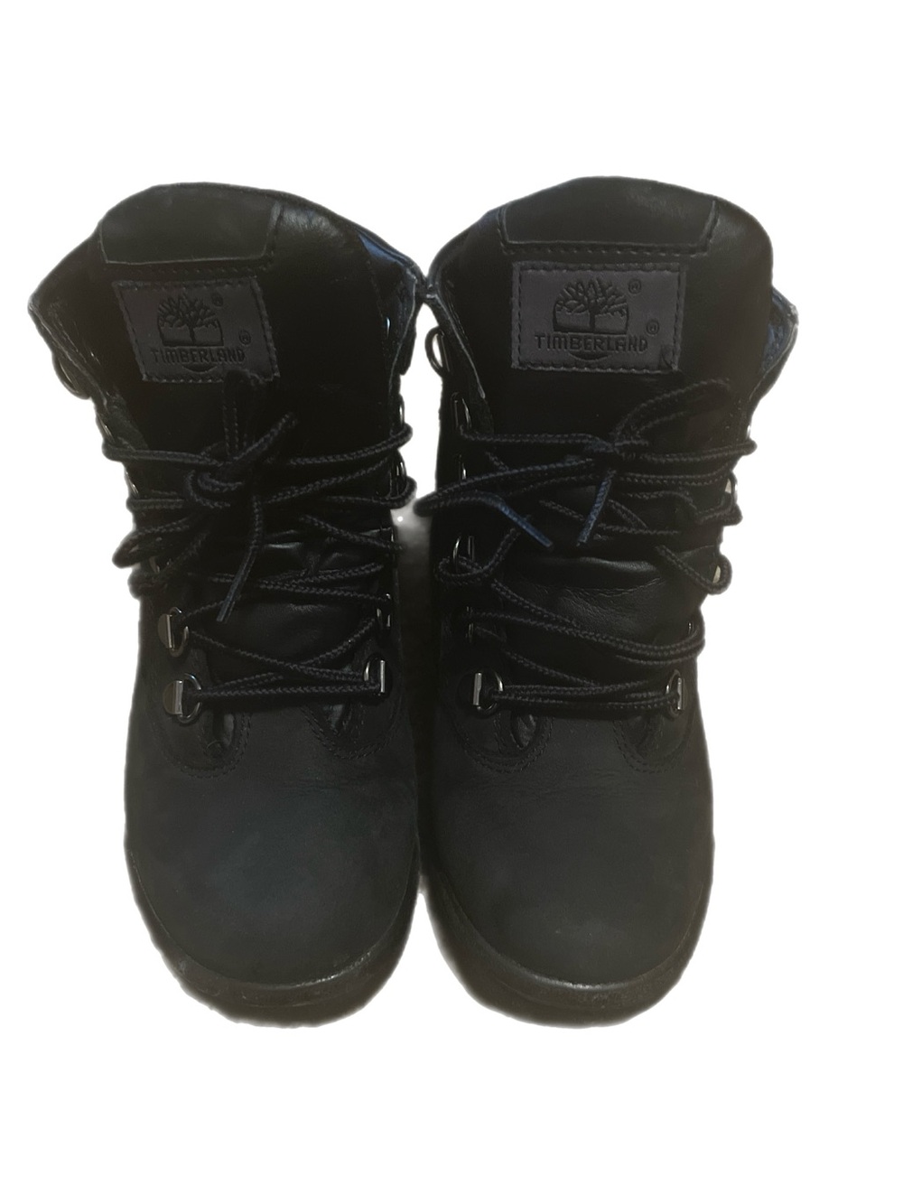 Timberland Black Lace-Up Leather Hiking Boots
